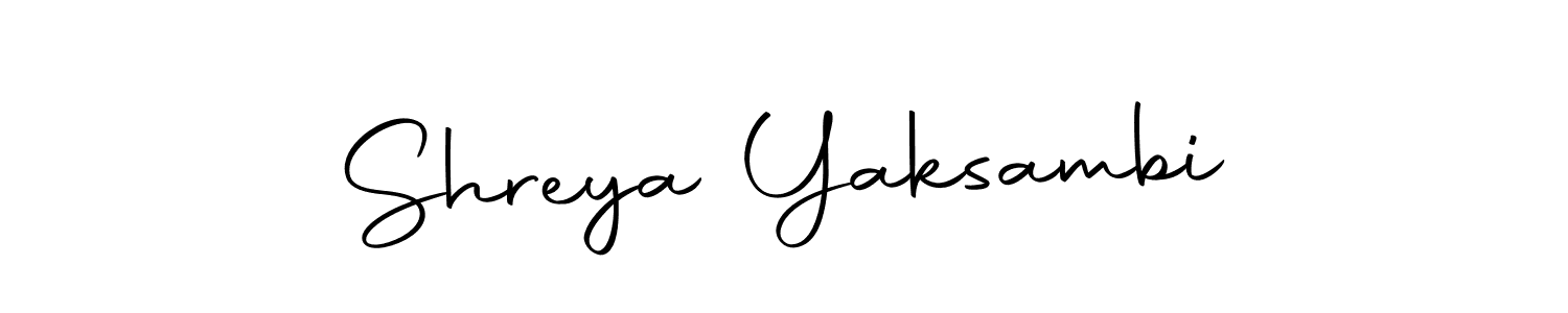 The best way (Autography-DOLnW) to make a short signature is to pick only two or three words in your name. The name Shreya Yaksambi include a total of six letters. For converting this name. Shreya Yaksambi signature style 10 images and pictures png