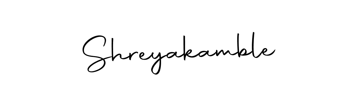The best way (Autography-DOLnW) to make a short signature is to pick only two or three words in your name. The name Shreyakamble include a total of six letters. For converting this name. Shreyakamble signature style 10 images and pictures png