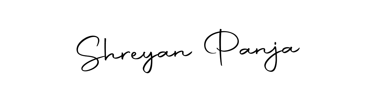 The best way (Autography-DOLnW) to make a short signature is to pick only two or three words in your name. The name Shreyan Panja include a total of six letters. For converting this name. Shreyan Panja signature style 10 images and pictures png