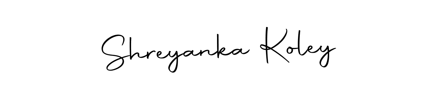 Create a beautiful signature design for name Shreyanka Koley. With this signature (Autography-DOLnW) fonts, you can make a handwritten signature for free. Shreyanka Koley signature style 10 images and pictures png