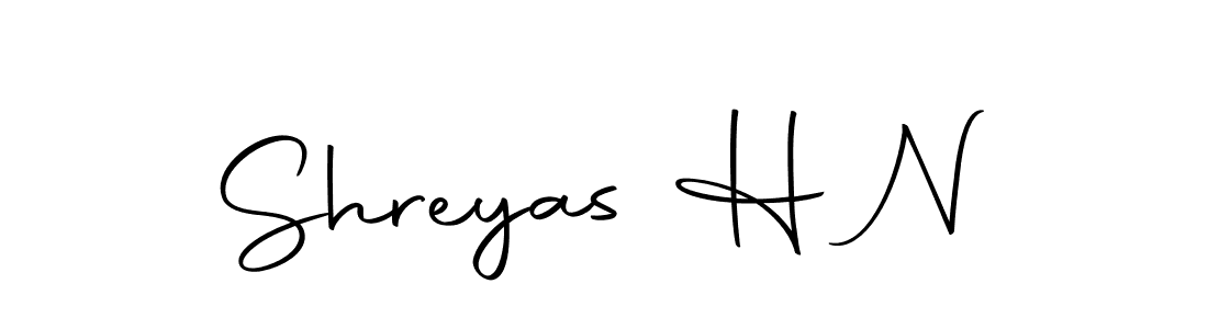 Design your own signature with our free online signature maker. With this signature software, you can create a handwritten (Autography-DOLnW) signature for name Shreyas H N. Shreyas H N signature style 10 images and pictures png