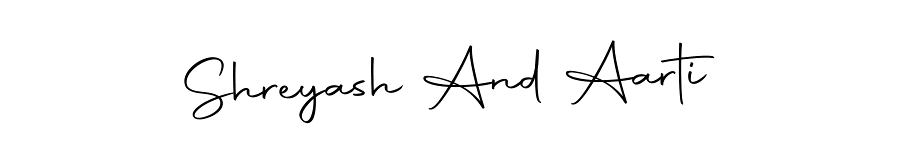 Use a signature maker to create a handwritten signature online. With this signature software, you can design (Autography-DOLnW) your own signature for name Shreyash And Aarti. Shreyash And Aarti signature style 10 images and pictures png