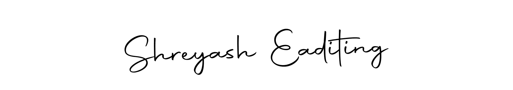 How to make Shreyash Eaditing name signature. Use Autography-DOLnW style for creating short signs online. This is the latest handwritten sign. Shreyash Eaditing signature style 10 images and pictures png