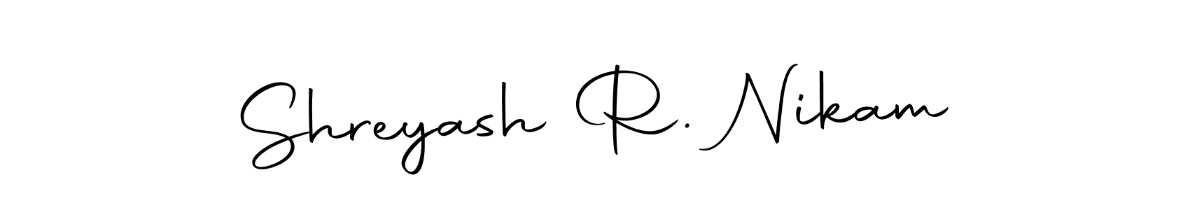 Shreyash R. Nikam stylish signature style. Best Handwritten Sign (Autography-DOLnW) for my name. Handwritten Signature Collection Ideas for my name Shreyash R. Nikam. Shreyash R. Nikam signature style 10 images and pictures png