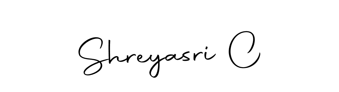 Use a signature maker to create a handwritten signature online. With this signature software, you can design (Autography-DOLnW) your own signature for name Shreyasri C. Shreyasri C signature style 10 images and pictures png