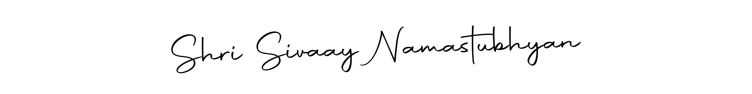 Create a beautiful signature design for name Shri Sivaay Namastubhyan. With this signature (Autography-DOLnW) fonts, you can make a handwritten signature for free. Shri Sivaay Namastubhyan signature style 10 images and pictures png