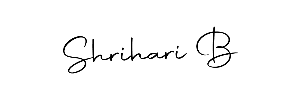 Create a beautiful signature design for name Shrihari B. With this signature (Autography-DOLnW) fonts, you can make a handwritten signature for free. Shrihari B signature style 10 images and pictures png