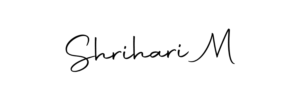 Design your own signature with our free online signature maker. With this signature software, you can create a handwritten (Autography-DOLnW) signature for name Shrihari M. Shrihari M signature style 10 images and pictures png