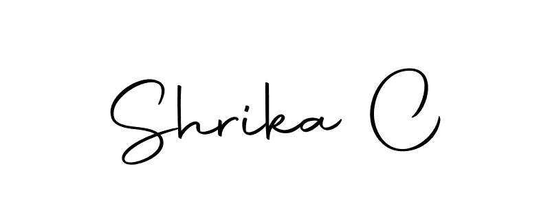 How to make Shrika C name signature. Use Autography-DOLnW style for creating short signs online. This is the latest handwritten sign. Shrika C signature style 10 images and pictures png