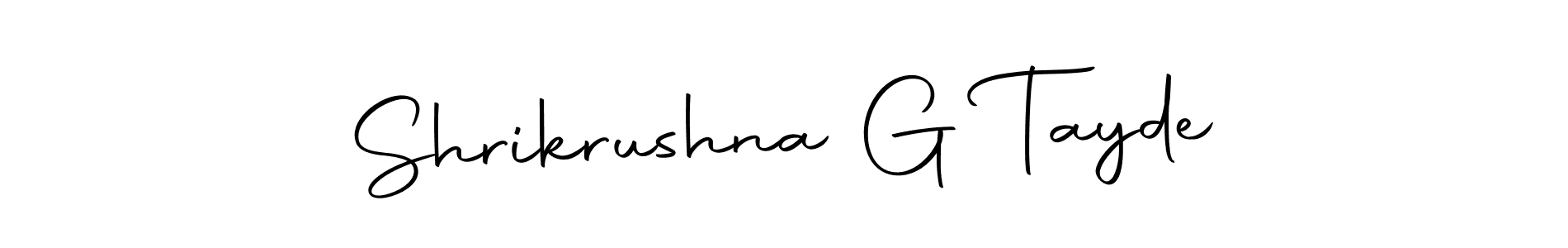 Use a signature maker to create a handwritten signature online. With this signature software, you can design (Autography-DOLnW) your own signature for name Shrikrushna G Tayde. Shrikrushna G Tayde signature style 10 images and pictures png