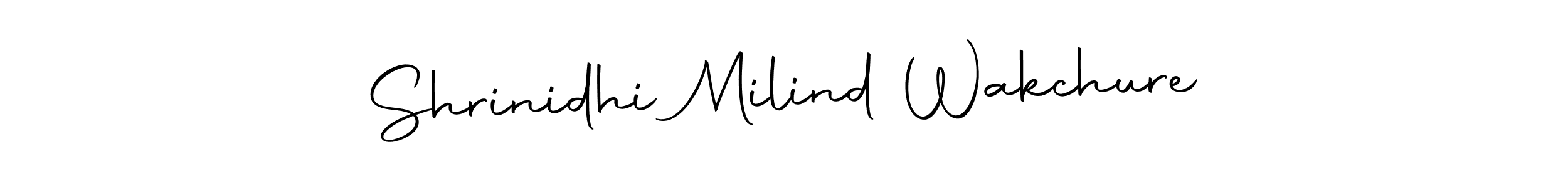 Make a short Shrinidhi Milind Wakchure signature style. Manage your documents anywhere anytime using Autography-DOLnW. Create and add eSignatures, submit forms, share and send files easily. Shrinidhi Milind Wakchure signature style 10 images and pictures png