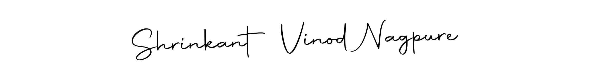 The best way (Autography-DOLnW) to make a short signature is to pick only two or three words in your name. The name Shrinkant Vinod Nagpure include a total of six letters. For converting this name. Shrinkant Vinod Nagpure signature style 10 images and pictures png