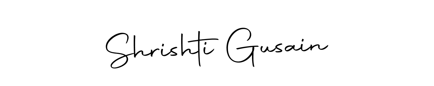 The best way (Autography-DOLnW) to make a short signature is to pick only two or three words in your name. The name Shrishti Gusain include a total of six letters. For converting this name. Shrishti Gusain signature style 10 images and pictures png