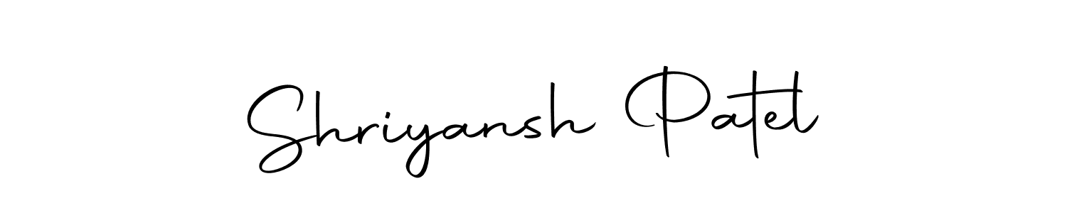 You can use this online signature creator to create a handwritten signature for the name Shriyansh Patel. This is the best online autograph maker. Shriyansh Patel signature style 10 images and pictures png
