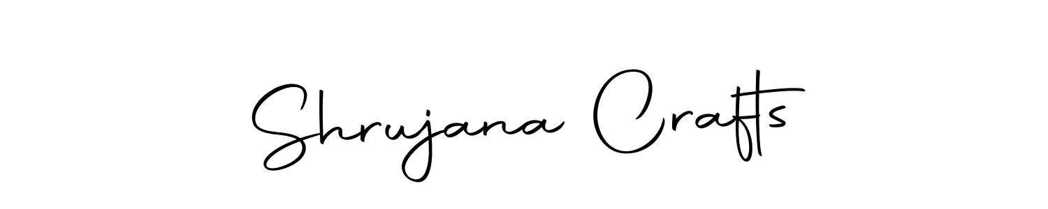 Make a short Shrujana Crafts signature style. Manage your documents anywhere anytime using Autography-DOLnW. Create and add eSignatures, submit forms, share and send files easily. Shrujana Crafts signature style 10 images and pictures png