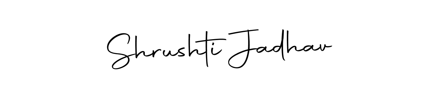 Shrushti Jadhav stylish signature style. Best Handwritten Sign (Autography-DOLnW) for my name. Handwritten Signature Collection Ideas for my name Shrushti Jadhav. Shrushti Jadhav signature style 10 images and pictures png