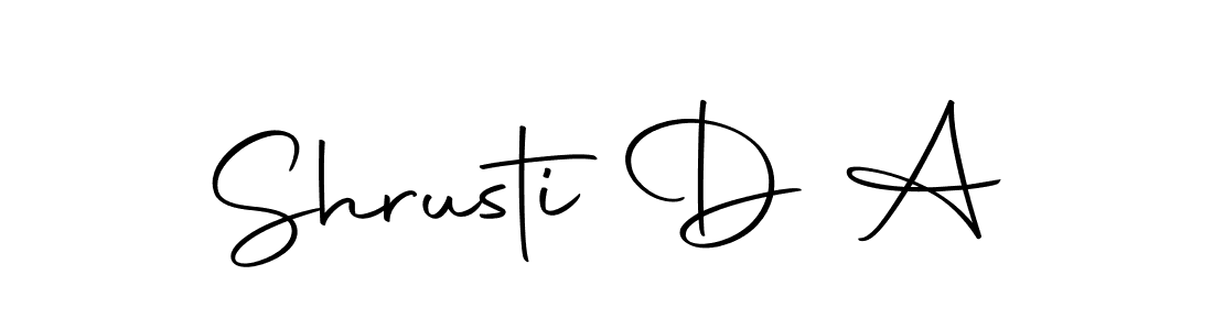 Make a beautiful signature design for name Shrusti D A. Use this online signature maker to create a handwritten signature for free. Shrusti D A signature style 10 images and pictures png