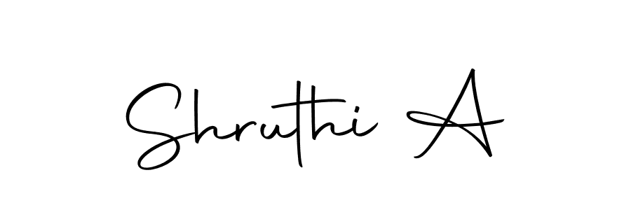 Create a beautiful signature design for name Shruthi A. With this signature (Autography-DOLnW) fonts, you can make a handwritten signature for free. Shruthi A signature style 10 images and pictures png