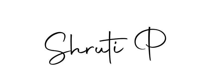 The best way (Autography-DOLnW) to make a short signature is to pick only two or three words in your name. The name Shruti P include a total of six letters. For converting this name. Shruti P signature style 10 images and pictures png