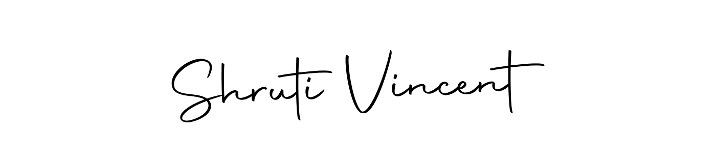 Shruti Vincent stylish signature style. Best Handwritten Sign (Autography-DOLnW) for my name. Handwritten Signature Collection Ideas for my name Shruti Vincent. Shruti Vincent signature style 10 images and pictures png