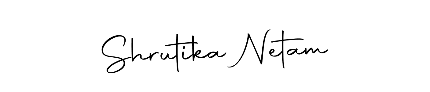 The best way (Autography-DOLnW) to make a short signature is to pick only two or three words in your name. The name Shrutika Netam include a total of six letters. For converting this name. Shrutika Netam signature style 10 images and pictures png