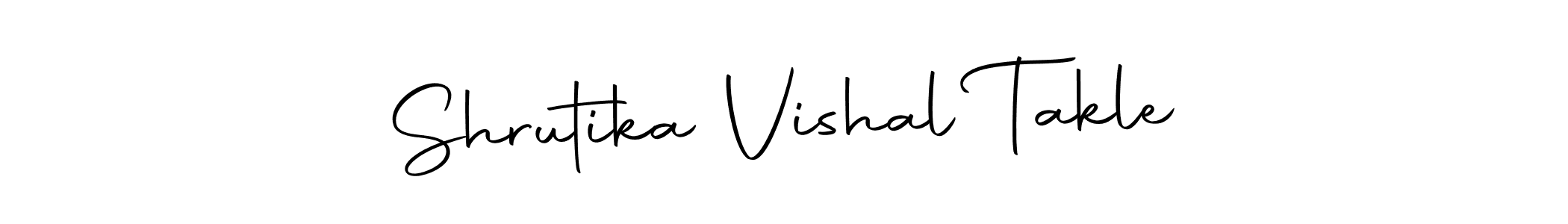 The best way (Autography-DOLnW) to make a short signature is to pick only two or three words in your name. The name Shrutika Vishal Takle include a total of six letters. For converting this name. Shrutika Vishal Takle signature style 10 images and pictures png