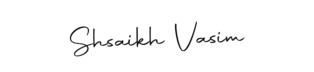 How to make Shsaikh Vasim name signature. Use Autography-DOLnW style for creating short signs online. This is the latest handwritten sign. Shsaikh Vasim signature style 10 images and pictures png