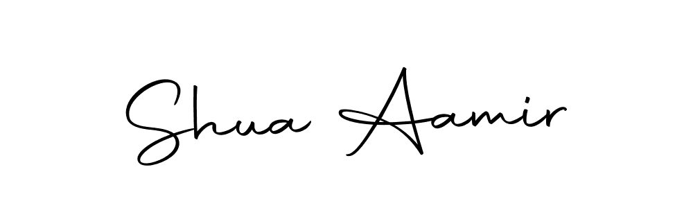 Create a beautiful signature design for name Shua Aamir. With this signature (Autography-DOLnW) fonts, you can make a handwritten signature for free. Shua Aamir signature style 10 images and pictures png