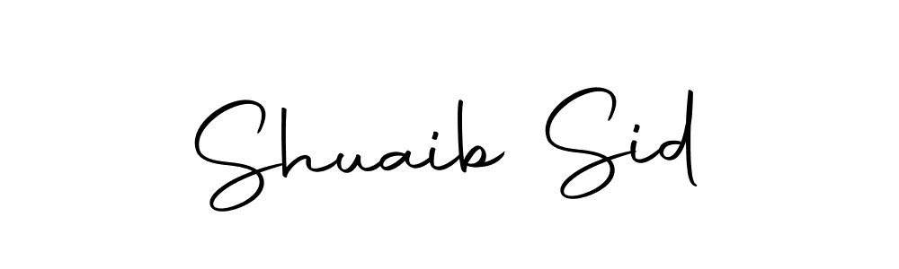 if you are searching for the best signature style for your name Shuaib Sid. so please give up your signature search. here we have designed multiple signature styles  using Autography-DOLnW. Shuaib Sid signature style 10 images and pictures png