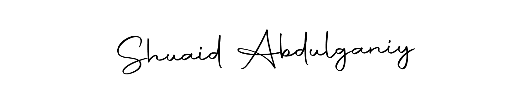 How to make Shuaid Abdulganiy name signature. Use Autography-DOLnW style for creating short signs online. This is the latest handwritten sign. Shuaid Abdulganiy signature style 10 images and pictures png