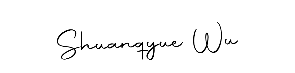 This is the best signature style for the Shuanqyue Wu name. Also you like these signature font (Autography-DOLnW). Mix name signature. Shuanqyue Wu signature style 10 images and pictures png