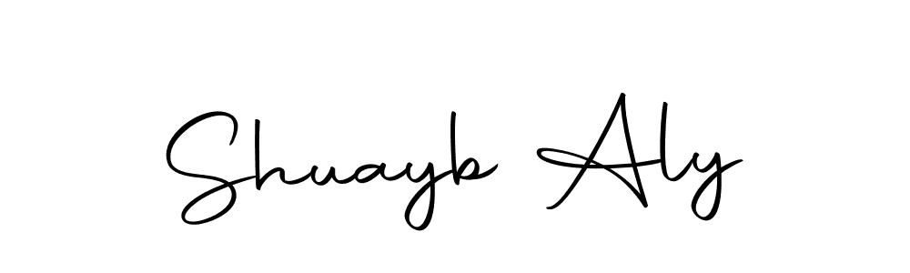 Create a beautiful signature design for name Shuayb Aly. With this signature (Autography-DOLnW) fonts, you can make a handwritten signature for free. Shuayb Aly signature style 10 images and pictures png