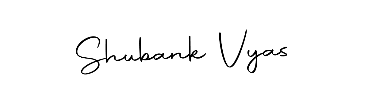 Use a signature maker to create a handwritten signature online. With this signature software, you can design (Autography-DOLnW) your own signature for name Shubank Vyas. Shubank Vyas signature style 10 images and pictures png