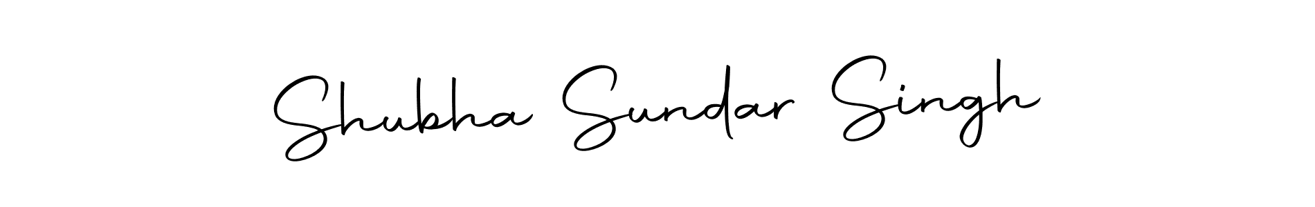 The best way (Autography-DOLnW) to make a short signature is to pick only two or three words in your name. The name Shubha Sundar Singh include a total of six letters. For converting this name. Shubha Sundar Singh signature style 10 images and pictures png