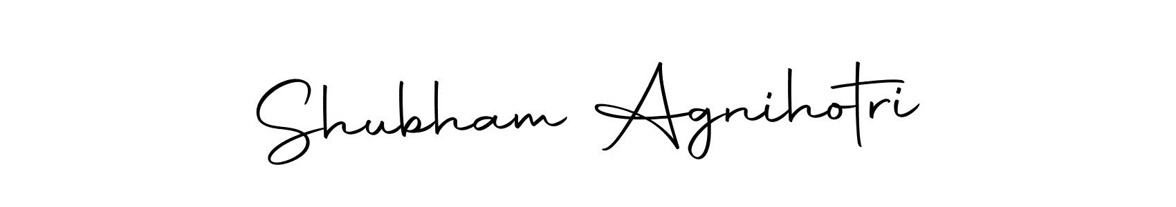 Create a beautiful signature design for name Shubham Agnihotri. With this signature (Autography-DOLnW) fonts, you can make a handwritten signature for free. Shubham Agnihotri signature style 10 images and pictures png