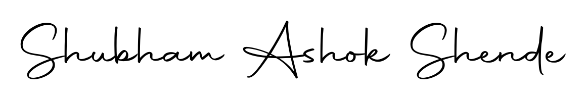 Create your official email sign-off with Shubham Ashok Shende name in Autography-DOLnW style. Crisp, clean, and perfectly legible across all screens. Shubham Ashok Shende signature style 10 images and pictures png