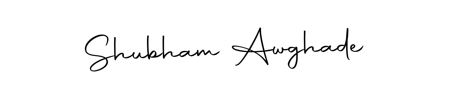 How to make Shubham Awghade name signature. Use Autography-DOLnW style for creating short signs online. This is the latest handwritten sign. Shubham Awghade signature style 10 images and pictures png