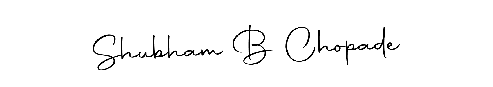 How to make Shubham B Chopade name signature. Use Autography-DOLnW style for creating short signs online. This is the latest handwritten sign. Shubham B Chopade signature style 10 images and pictures png