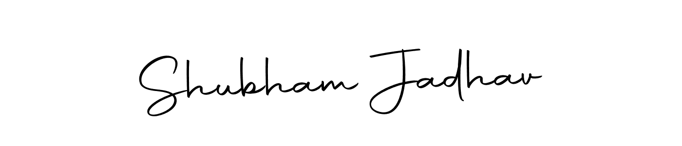 How to make Shubham Jadhav name signature. Use Autography-DOLnW style for creating short signs online. This is the latest handwritten sign. Shubham Jadhav signature style 10 images and pictures png