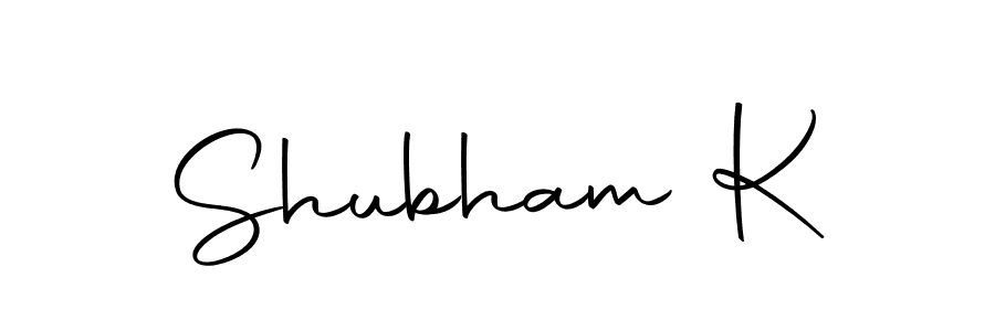 Create a beautiful signature design for name Shubham K. With this signature (Autography-DOLnW) fonts, you can make a handwritten signature for free. Shubham K signature style 10 images and pictures png