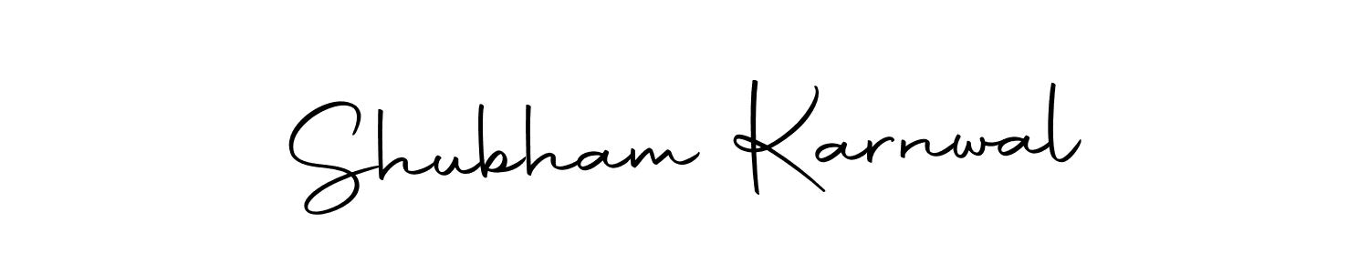 How to make Shubham Karnwal name signature. Use Autography-DOLnW style for creating short signs online. This is the latest handwritten sign. Shubham Karnwal signature style 10 images and pictures png