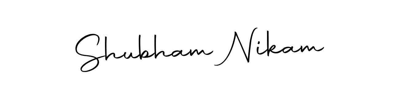 The best way (Autography-DOLnW) to make a short signature is to pick only two or three words in your name. The name Shubham Nikam include a total of six letters. For converting this name. Shubham Nikam signature style 10 images and pictures png