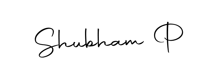 Design your own signature with our free online signature maker. With this signature software, you can create a handwritten (Autography-DOLnW) signature for name Shubham P. Shubham P signature style 10 images and pictures png