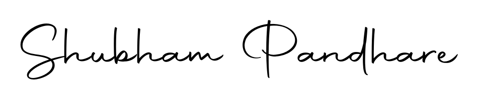 The Autography-DOLnW typeface gives name Shubham Pandhare a refined look. Suitable for certificates, diplomas, and official verification. Shubham Pandhare signature style 10 images and pictures png