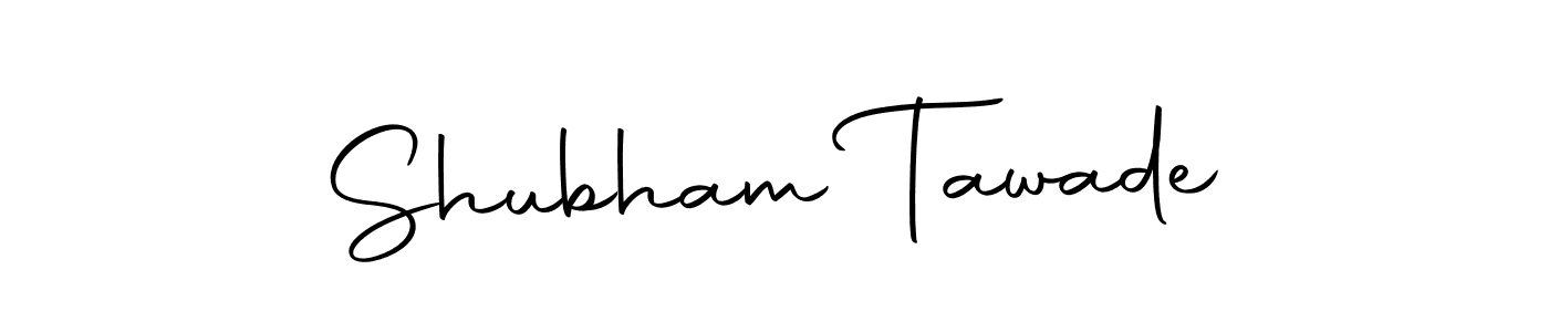How to make Shubham Tawade name signature. Use Autography-DOLnW style for creating short signs online. This is the latest handwritten sign. Shubham Tawade signature style 10 images and pictures png