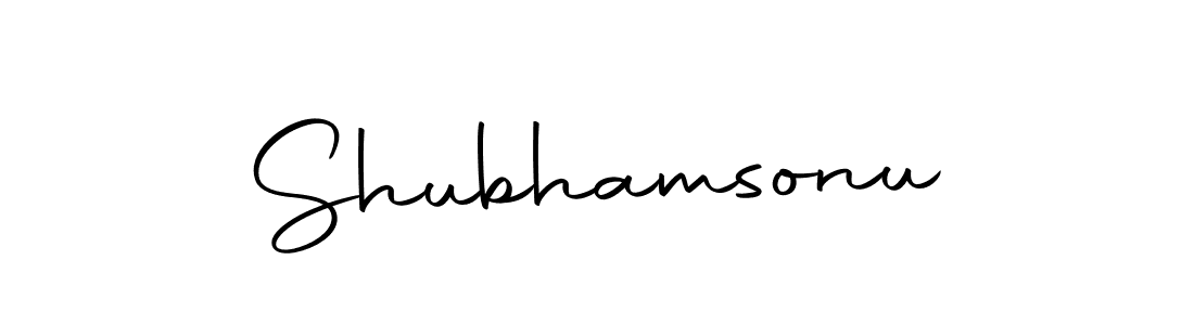 Create a beautiful signature design for name Shubhamsonu. With this signature (Autography-DOLnW) fonts, you can make a handwritten signature for free. Shubhamsonu signature style 10 images and pictures png