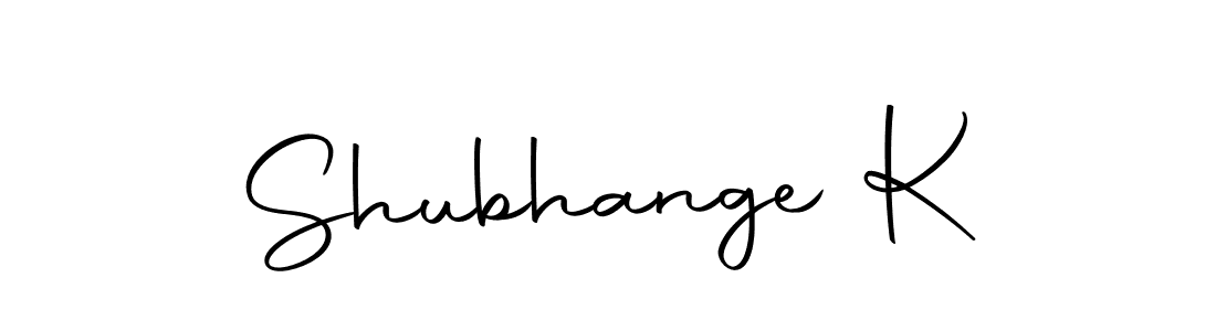 Use a signature maker to create a handwritten signature online. With this signature software, you can design (Autography-DOLnW) your own signature for name Shubhange K. Shubhange K signature style 10 images and pictures png