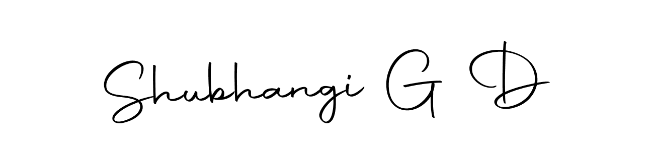 Make a beautiful signature design for name Shubhangi G D. Use this online signature maker to create a handwritten signature for free. Shubhangi G D signature style 10 images and pictures png