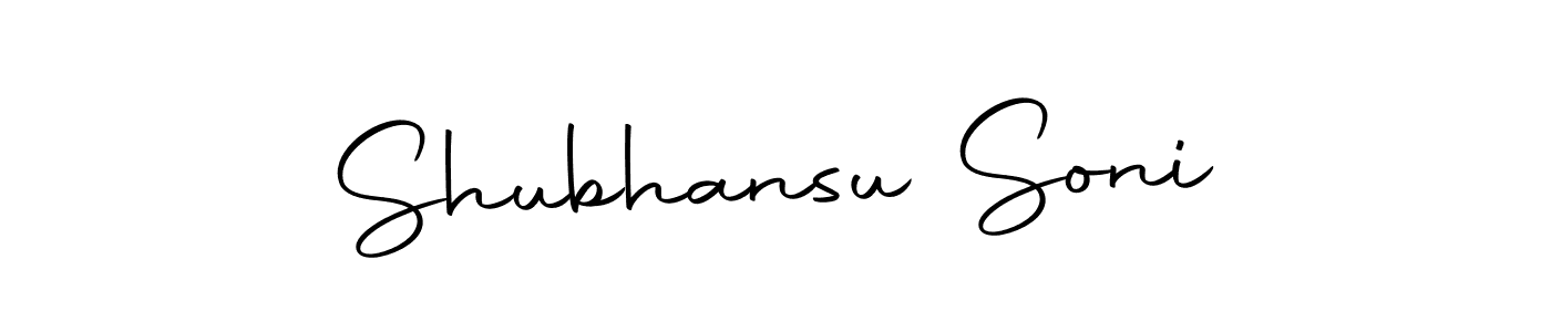 Make a beautiful signature design for name Shubhansu Soni. Use this online signature maker to create a handwritten signature for free. Shubhansu Soni signature style 10 images and pictures png