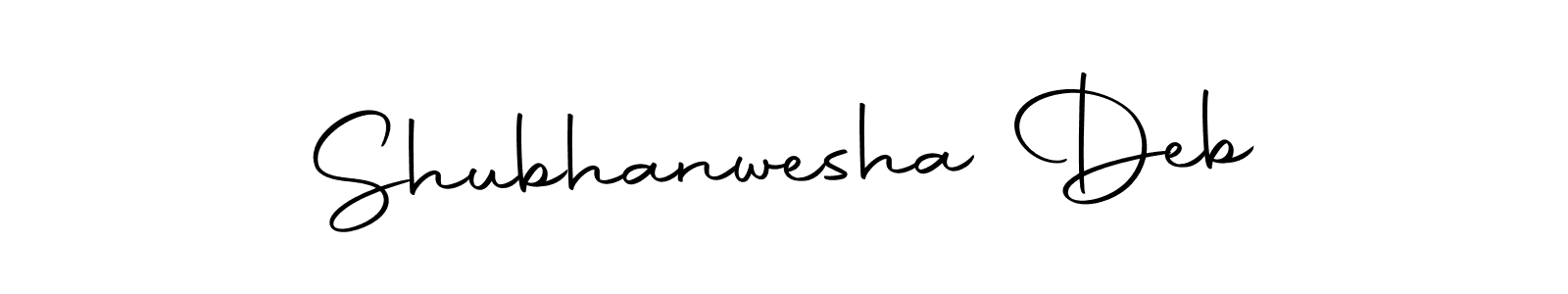 The best way (Autography-DOLnW) to make a short signature is to pick only two or three words in your name. The name Shubhanwesha Deb include a total of six letters. For converting this name. Shubhanwesha Deb signature style 10 images and pictures png